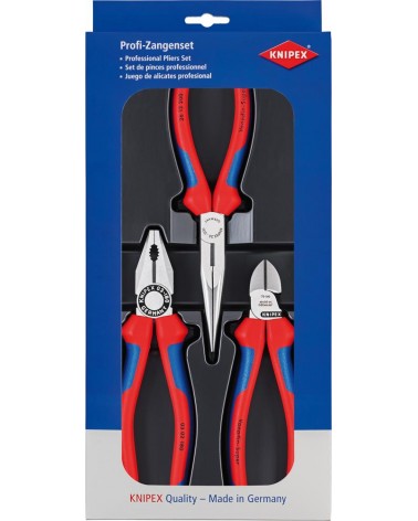 Coffret pince universel/coupante/long bec Knipex