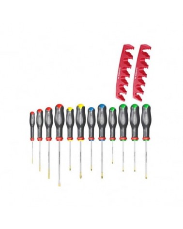 Jeu de 12 tournevis PROTWIST + 2 Racks FACOM